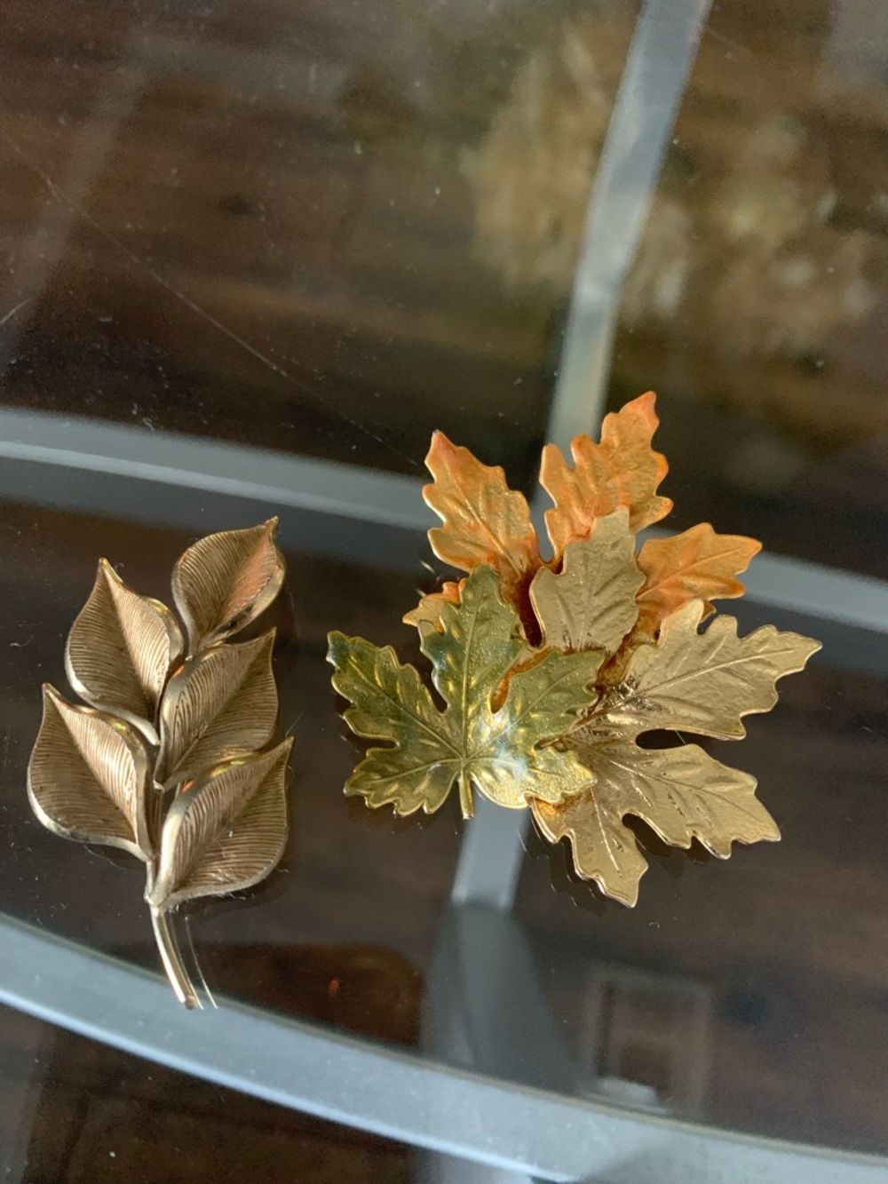 Leaf brooches (2)